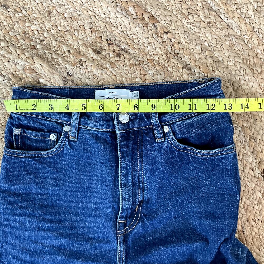 & Other Stories Denim Wide Leg High Rise Jeans Women's US 4 Medium Wash - Picture 5 of 7